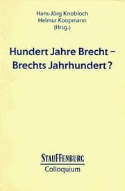 Tapa de Hundert Jahre Brecht-Brechts Jahrhundert?