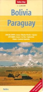 Tapa de Bolivia & Paraguay Map by Nelles