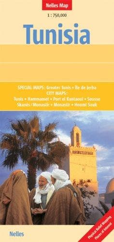 Tapa de Tunisia Map by Nelles