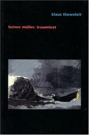 Tapa de Heiner Müller--Traumtext