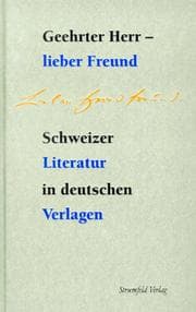 Tapa de Geehrter Herr, lieber Freund