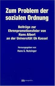 Tapa de Zum Problem der sozialen Ordnung