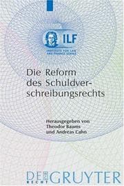 Tapa de Die Reform des Schuldverschreibungsrechts