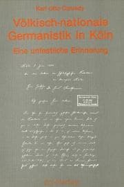 Tapa de Völkisch-nationale Germanistik in Köln