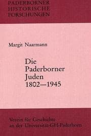 Tapa de Die Paderborner Juden 1802-1945