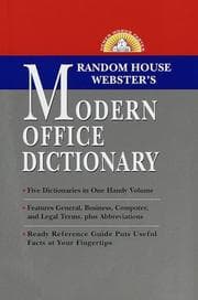 Tapa de Random House Webster's modern office dictionary