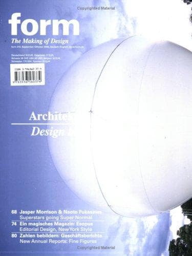 Tapa de Form 210 (Zeitschrift Form)