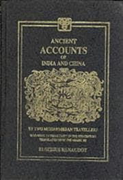 Tapa de Ancient accounts of India and China by two mohammedan travellers who went to those parts in the 9th century