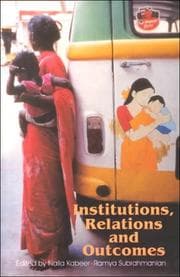 Tapa de Institutions, relations, and outcomes