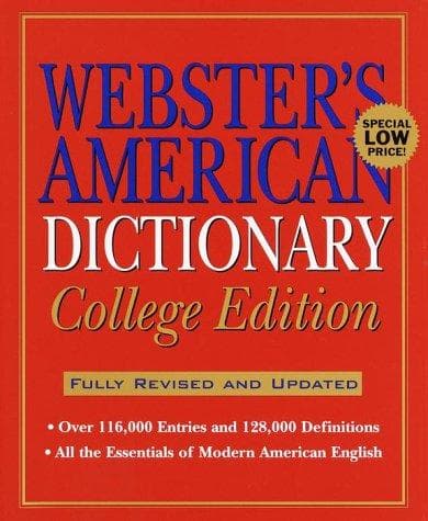 Tapa de Webster's American dictionary