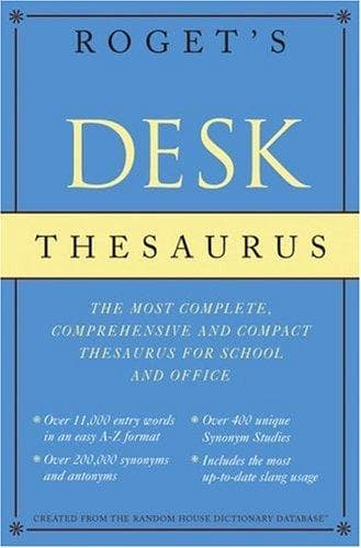 Tapa de Roget's desk thesaurus