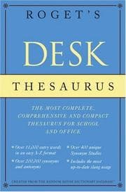 Tapa de Roget's desk thesaurus