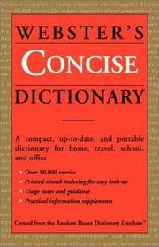 Tapa de Webster's concise dictionary