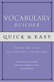 Tapa de Quick & easy vocabulary builder