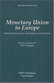 Tapa de Monetary Union in Europe
