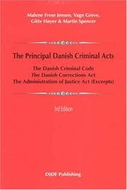 Tapa de The principal Danish criminal acts