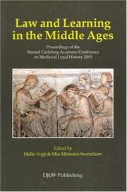 Tapa de Law and learning in the Middle Ages