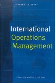 Tapa de International Operations Management