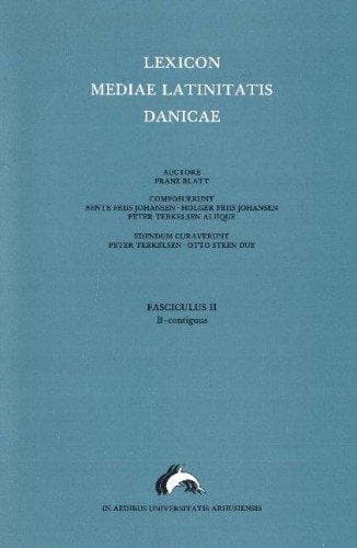 Tapa de Lexicon Mediae Latinitatis Danicae