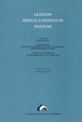 Tapa de Lexicon Mediae Latinitatis Danicae