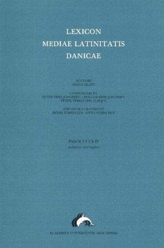 Tapa de Lexicon Mediae Latinitatis Danicae