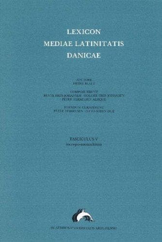 Tapa de Lexicon Mediae Latinitatis Danicae