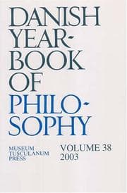 Tapa de Danish Yearbook Of Philosophy 2003