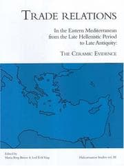Tapa de Trade relations in the eastern Mediterranean from the late Hellenistic period to late antiquity