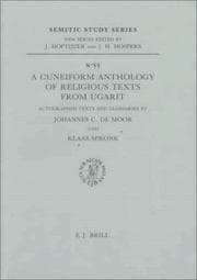 Tapa de A Cuneiform anthology of religious texts from Ugarit