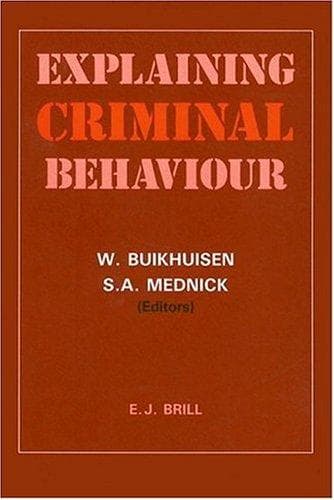 Tapa de Explaining criminal behaviour