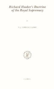 Tapa de Richard Hooker's doctrine of the royal supremacy