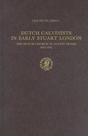 Tapa de Dutch Calvinists in early Stuart London