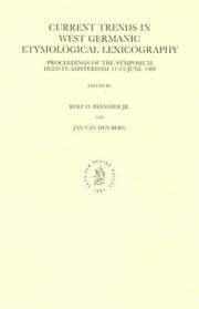 Tapa de Current trends in West Germanic etymological lexicography
