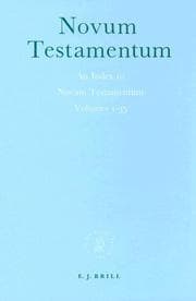 Tapa de An Index to Novum Testamentum Volumes 1-35 (Novum Testamentum, Vol 36a)