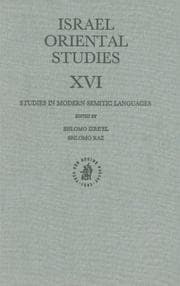 Tapa de Studies in Modern Semitic Languages