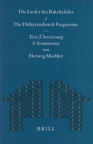 Tapa de Die Lieder Des Bakchylides