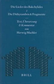 Tapa de Die Lieder Des Bakchylides