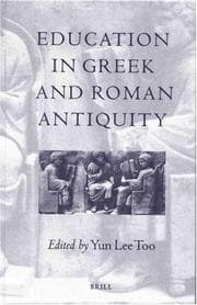 Tapa de Education in Greek and Roman Antiquity