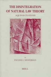 Tapa de The disintegration of natural law theory