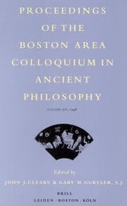 Tapa de Proceedings of the Boston Area Colloquium in Ancient Philosophy 1999