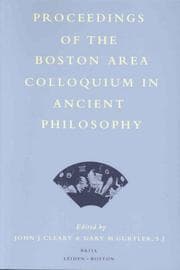 Tapa de Proceedings of the Boston Area Colloquium in Ancient Philosophy 1999