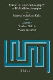 Tapa de Studies in historical geography and biblical historiography