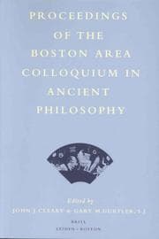 Tapa de Proceedings of the Boston Area Colloquium in Ancient Philosophy 1999