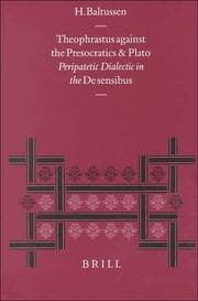 Tapa de Theophrastus Against the Presocratics and Plato