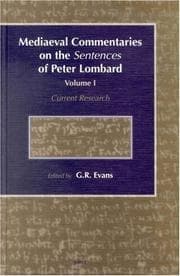 Tapa de Mediaeval Commentaries on the Sentences of Peter Lombard