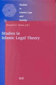 Tapa de Studies in Islamic legal theory