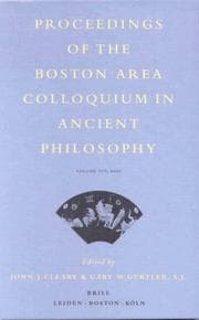 Tapa de Proceedings of the Boston Area Colloquium in Ancient Philosophy
