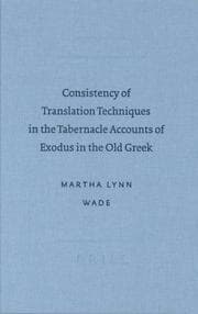 Tapa de Consistency of Translation Techniques in the Tabernacle Accounts of Exodus in the Old Greek