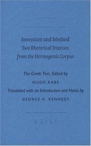 Tapa de Invention and method in Greek rhetorical theory