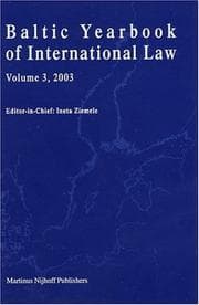 Tapa de Baltic Yearbook of International Law